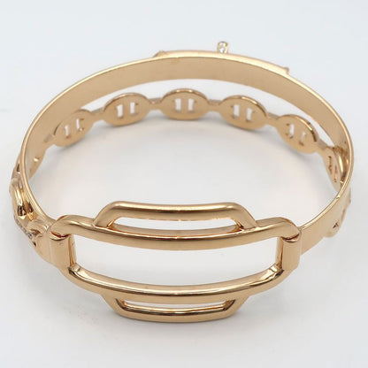 Hermes Chaine D'ancre Kelly Double Tour Bracelet Bangle SH 18K Pink