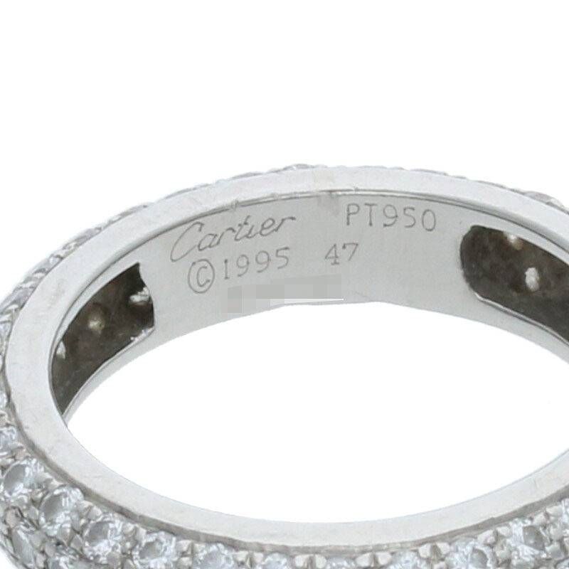 Cartier Pt950 PAVE Diamond Ring Men's Size 6