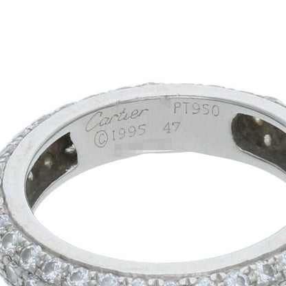 Cartier Pt950 PAVE Diamond Ring Men's Size 6