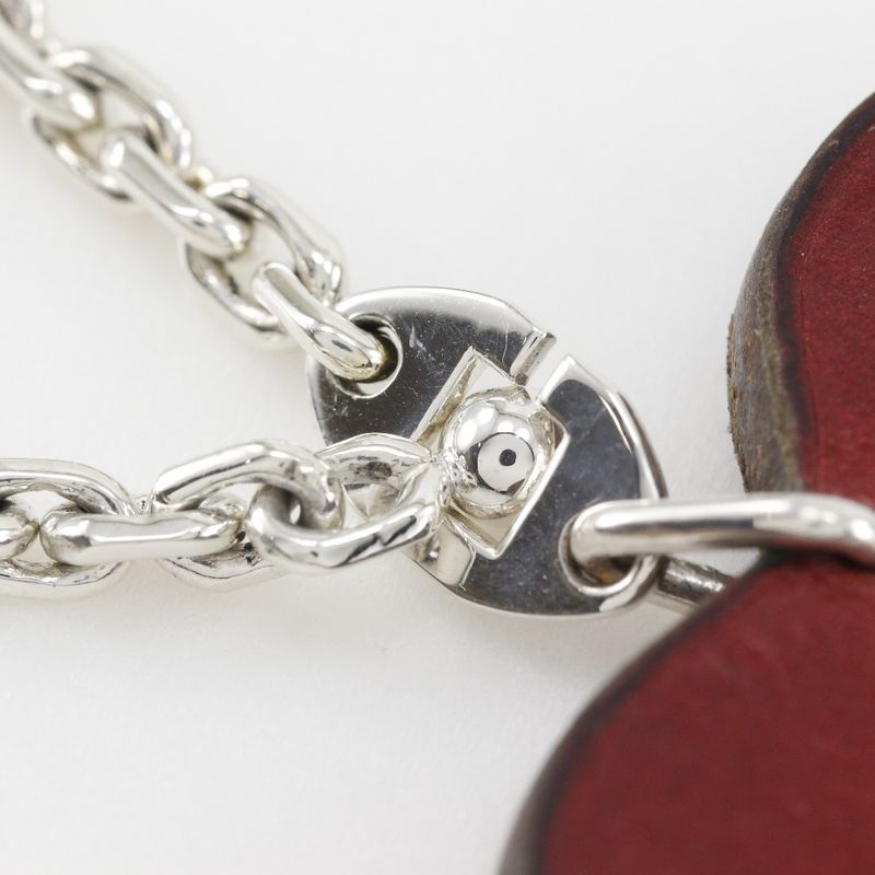 Hermes Apple Motif Key Holder Bagcharm Leather Red Ladies Charm