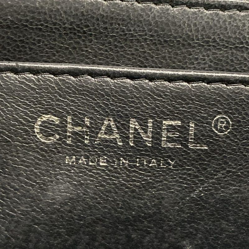 Chanel Shoulder Bag Deca Matelasse Black Coco Mark / Chain Shoulder / Silver