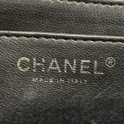 Chanel Shoulder Bag Deca Matelasse Black Coco Mark / Chain Shoulder / Silver