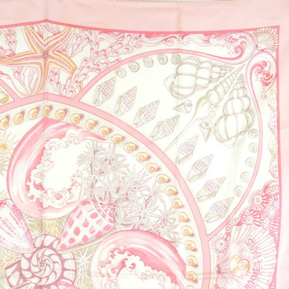 Hermes Carré 90 Parures Oceanes Scarf Silk Pink