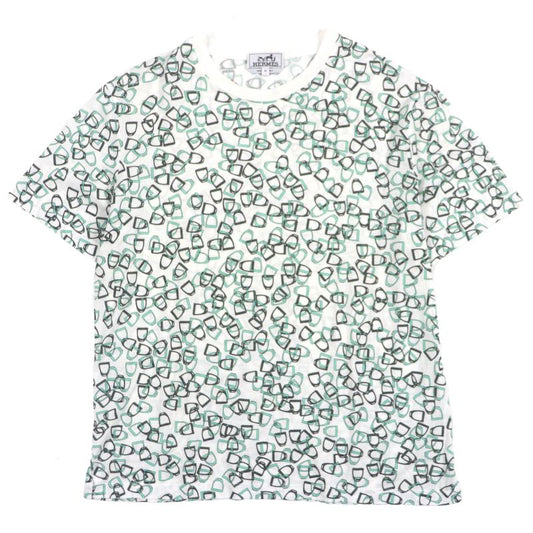 Hermes 100% Cotton Chaine D'ancre Print Crew Neck Short Sleeve Short Sleeve