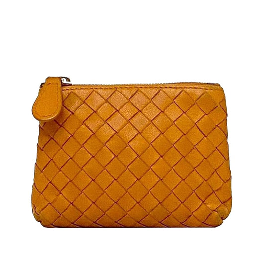 Bottega Veneta Coin Case Ec22653 Orange Intrecciato