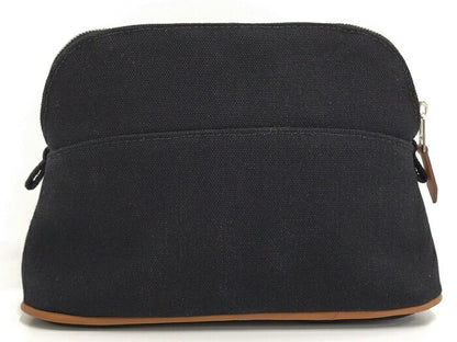 Hermes Bolide Pouch 20 Handbag Canvas Black