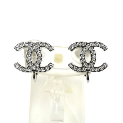 Chanel Metal Coco Rhinestone Earrings Abf152 88g Ladies Pre-owned