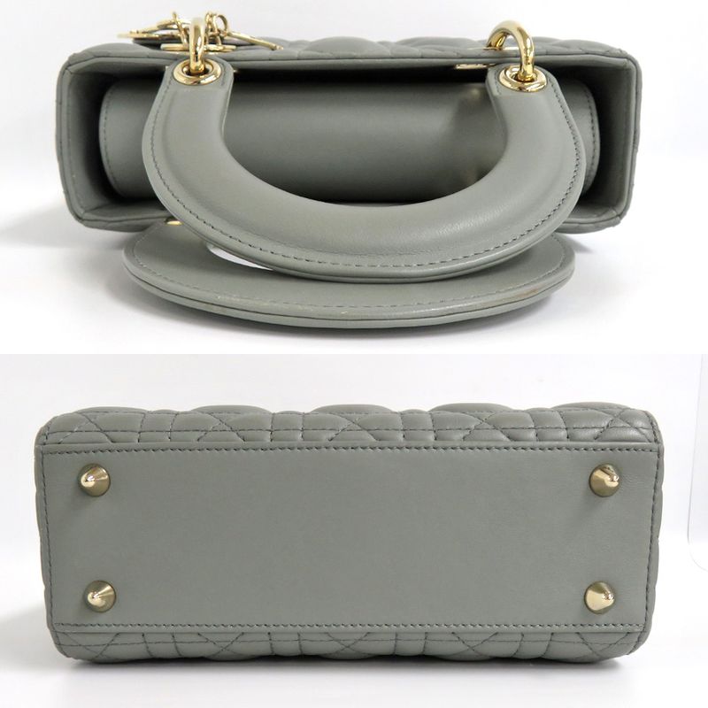 Dior Lady Dior Myabcdior Small M05380 String Gray Lamb Canage Shoulder