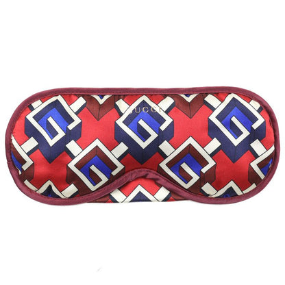 Gucci Geometric G Print Travel Set 100% Silk Eye Mask Air Pillow Slippers