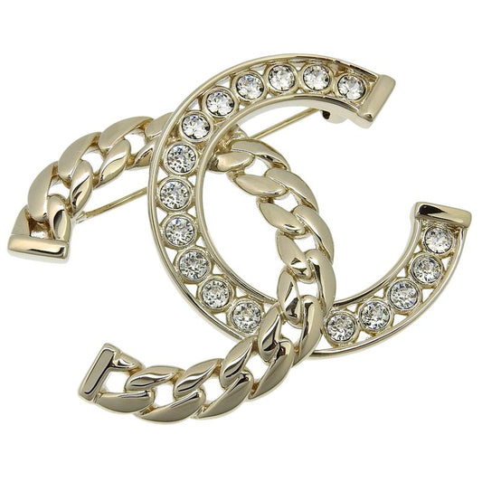 Chanel Coco Mark Abd111 B16035 Metal And Rhinestone Chien Pan Gold Ladies 18g