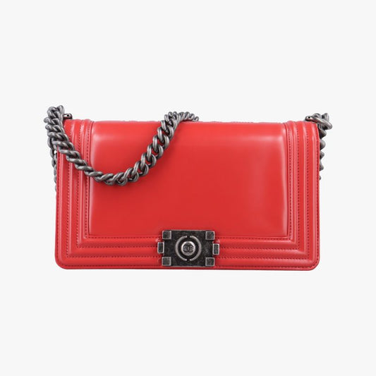 Chanel Boy Chanel Red Leather A67086 21509383