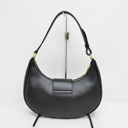 Celine Ava Medium Triomphe Shoulder Bag Black Gold Hardware Shoulder