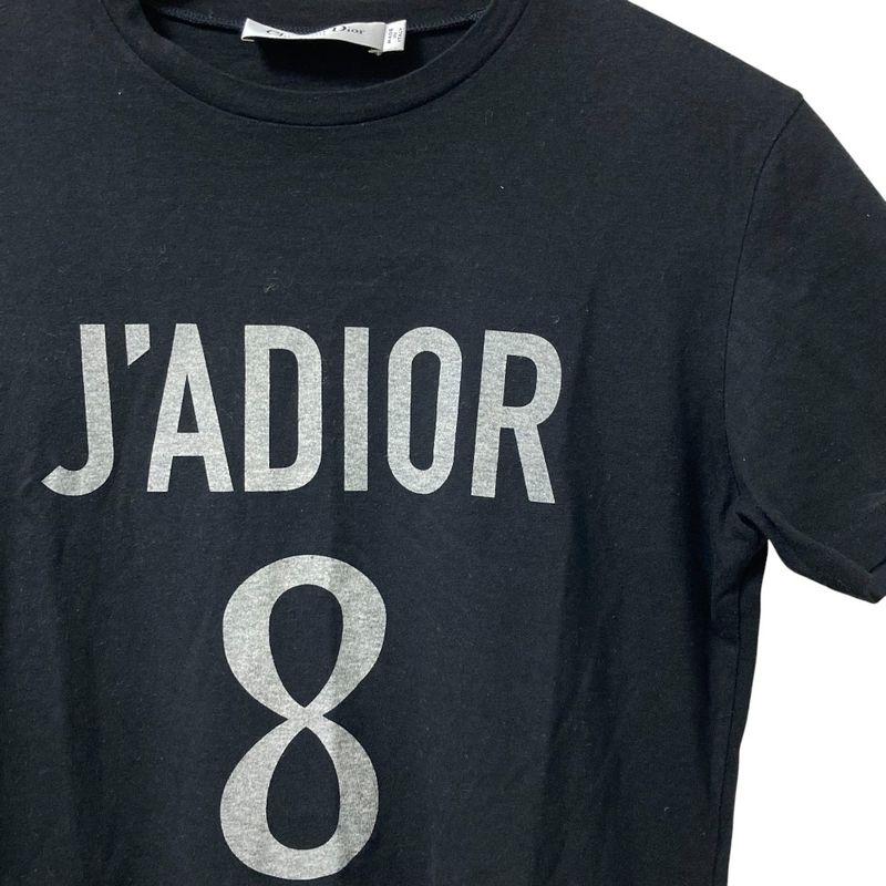Christian Dior J'adior 8 Print Short Sleeve T-Shirt XS Black Women Used