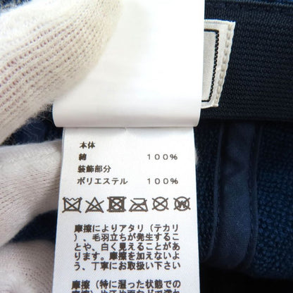 Hermes Davis 100% Cotton Funny Ice Cream Pile Cap With Logo Patch Navy S Made