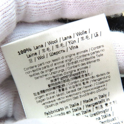 Fendi Fzz489 100% Wool FF Motif Total Pattern Crew Neck Long Sleeves Knit