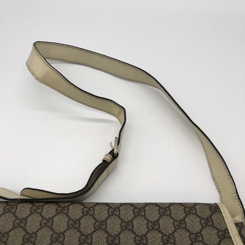 Gucci 201732 Shoulder Bag Messenger Bag GG Supreme Leather Beige Women Men