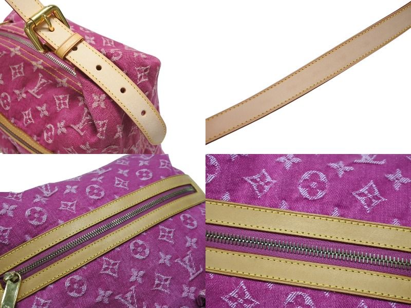 Louis Vuitton Baggy GM Shoulder Bag 2-Way Monogram Denim Pink Gold — view 5