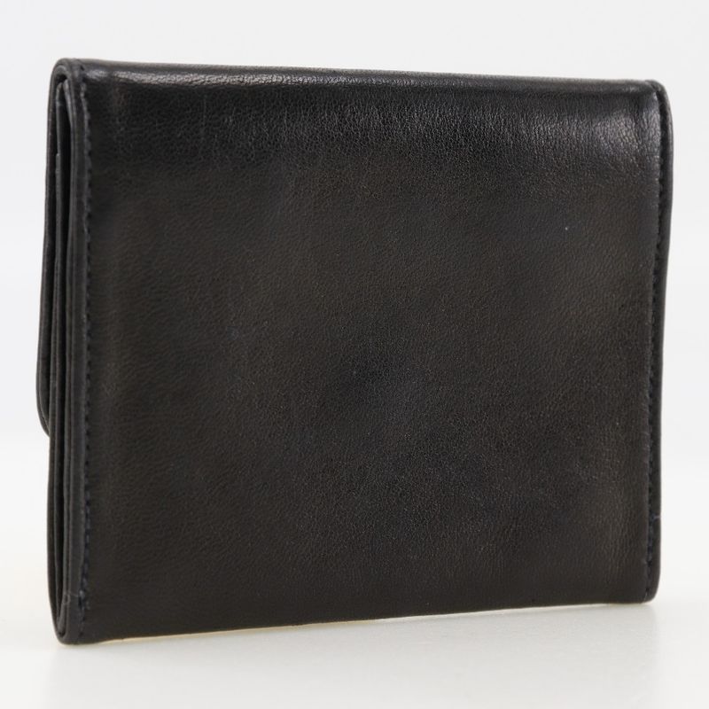 Chanel Coco Mark Vintage Lambskin Black Ladies Coin Case