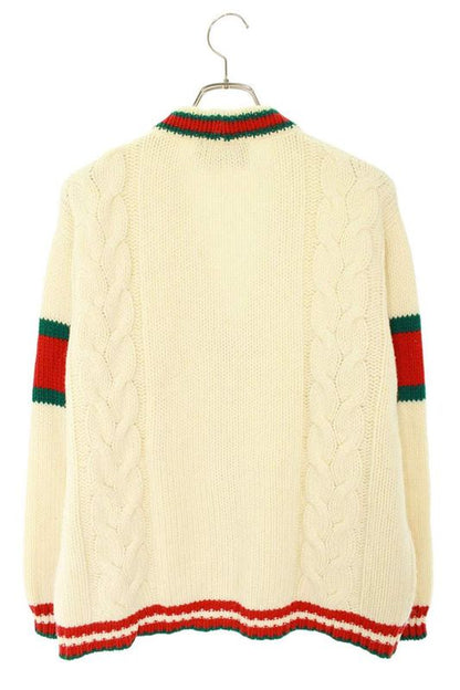 Gucci 21AW 497037 X1561 Oversized Cable Knit Cardigan Men's XS