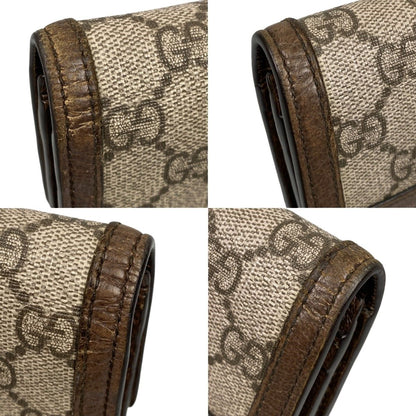 Gucci Ophidia GG Continental Wallet Sherry Line GG Supreme Long Wallet
