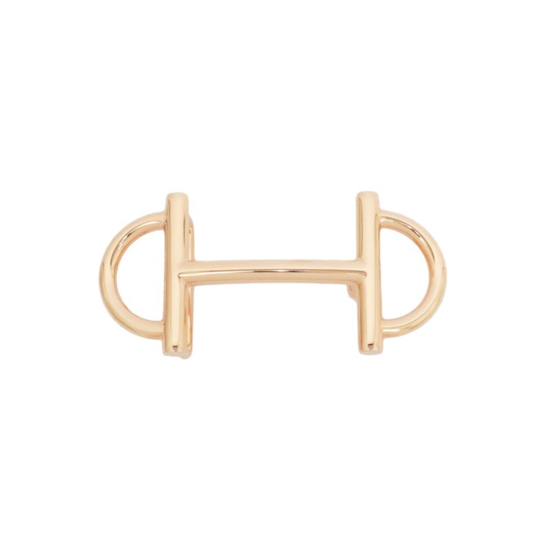 Hermes Belt Gamma New Blue Jean Biscuit Rose Gold Hardware 85cm