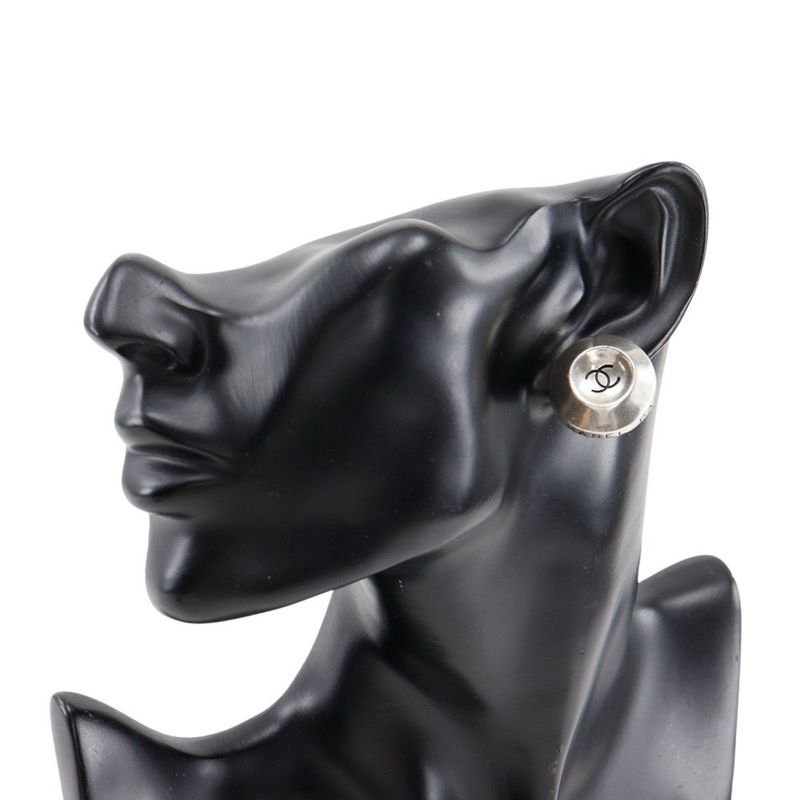 Chanel Coco Mark Metal Silver 99P Ladies 19.1g Earring