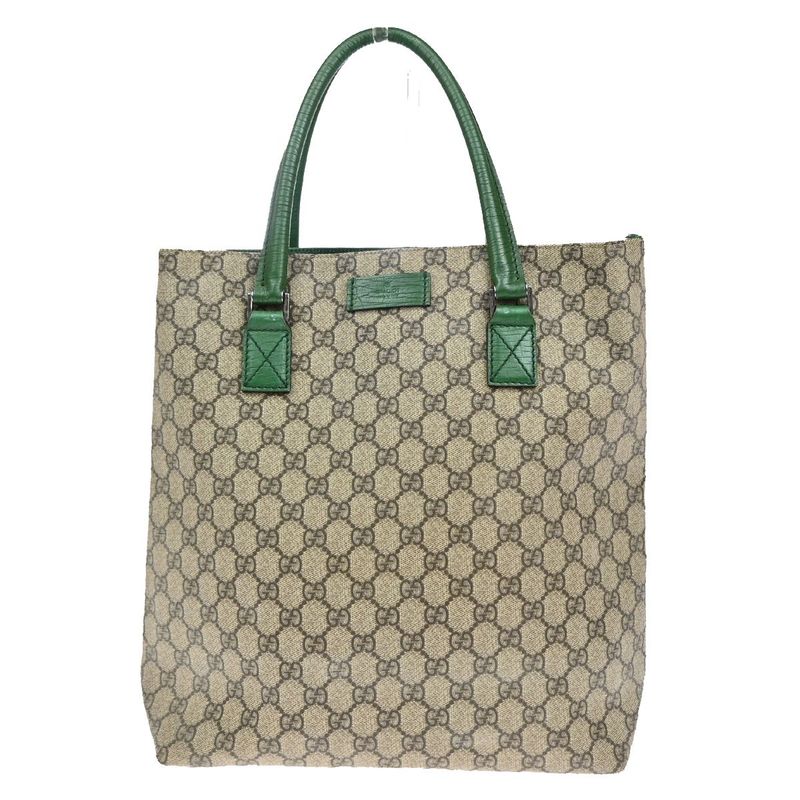 Gucci Tote Bag GG PVC Leather Green 83ka926
