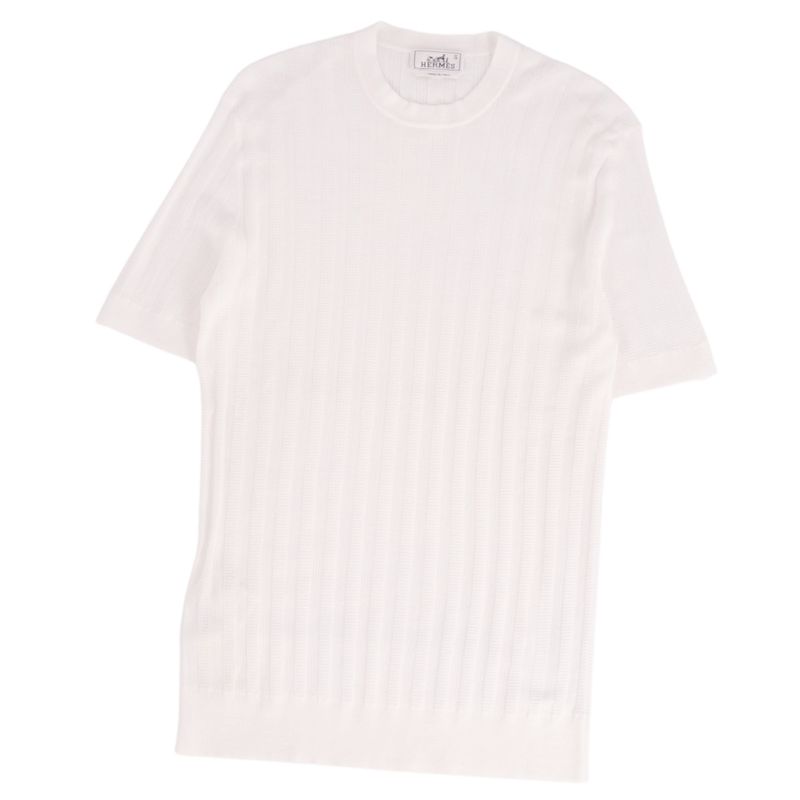 Hermes Knit Sweater Short Sleeves Short Sleeves Cot
