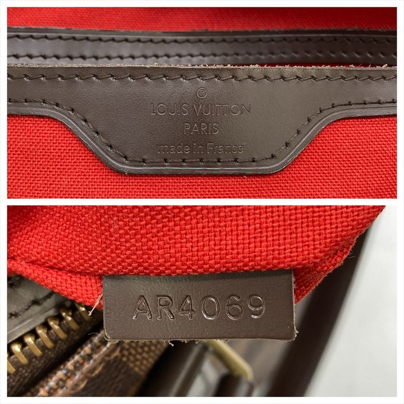 Louis Vuitton Cabas Piano Tote Bag Damier Ebène N51187 Brown Gold Hardware