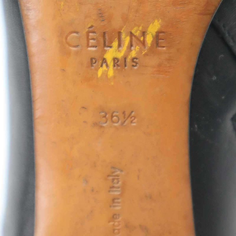 Celine Phoebe Period Bambam Side Zip Metal Heel Ankle Boots Black 36 1 2