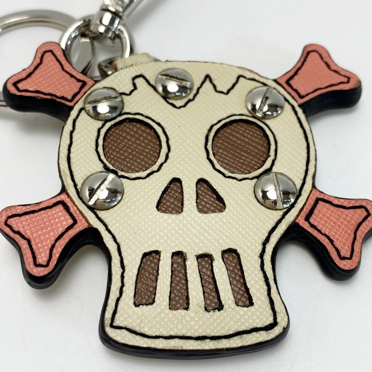 Prada Key Holder Skull Leather