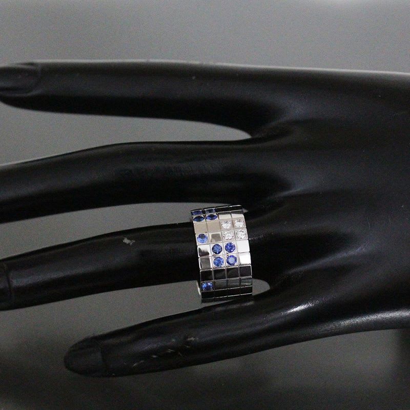 Cartier Payette Diamond Ring No 15.5 18K White Gold Box And Paper E1910