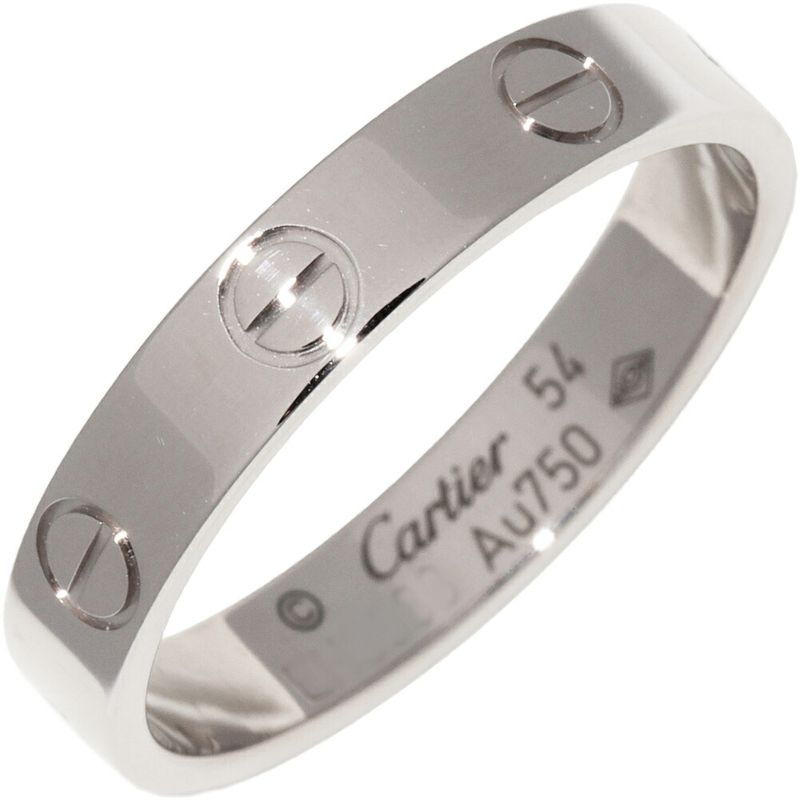 Cartier Ring 18K White Gold Love Ring Small Model Mini Love Ring Love Wedding