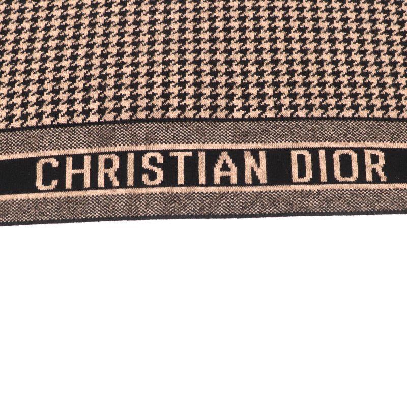 Christian DIOR 024c12am035 Hooded Staggered Logo Design Cashmere Cape Poncho