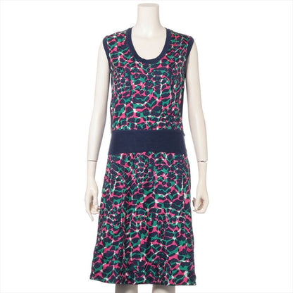 Louis Vuitton Silk And Cashmere Set-up S 34 Leopard Print Multicolor Made In