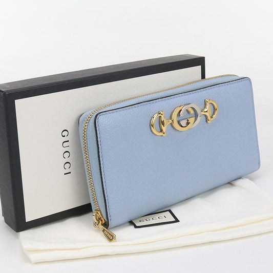 Gucci Zip Around Wallet Zumi 570661 Long Wallet Round Zipper Leather Women