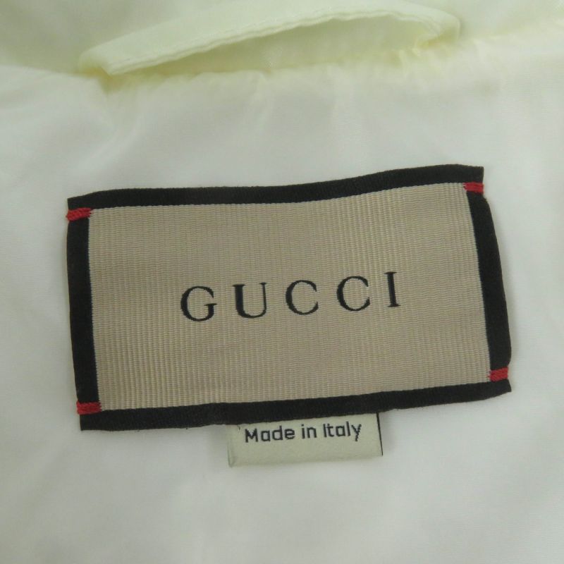 Gucci 683216 Short Length 2WAY Down Vest Bomber Jacket Down Jacket Ivory 36