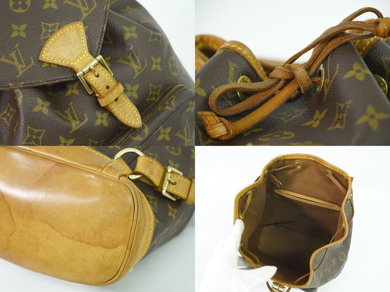 Authentic Louis Vuitton LV Montsouris MM Backpack Sac Backpack Monogram Brown