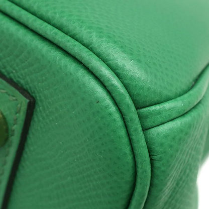Hermes Handbag Birkin 30 Vaux Epson Cactus Gold Hardware Green D Engraved Box