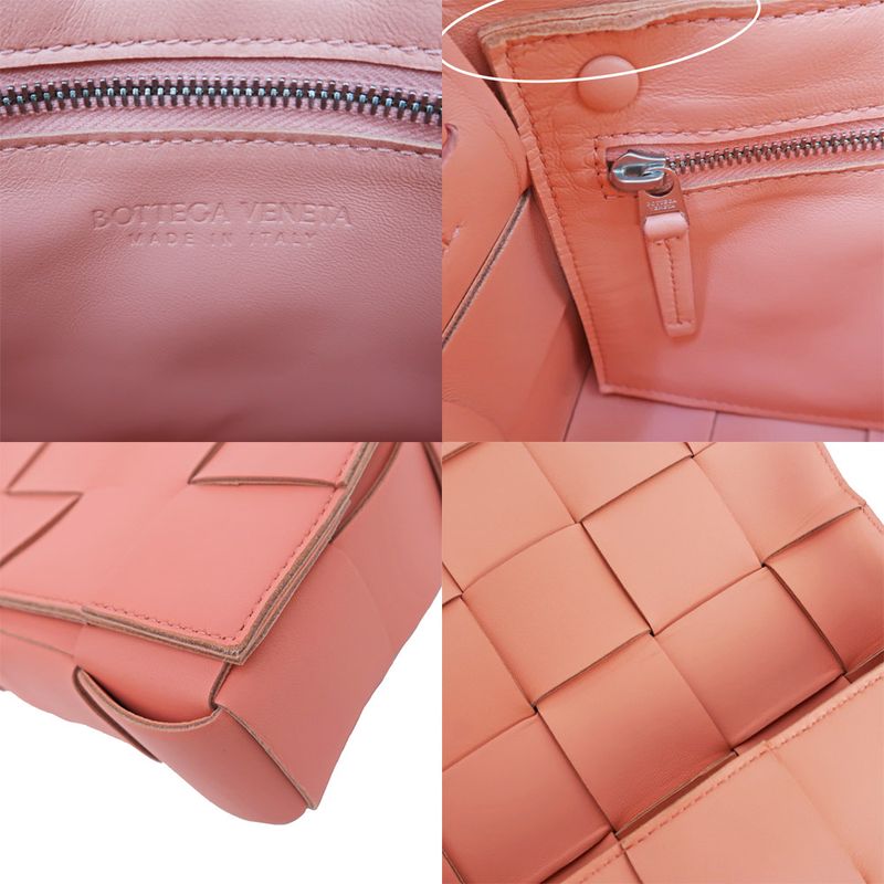 Bottega Veneta Cassette Shoulder Bag Maxi Intrecciato Pink 578004