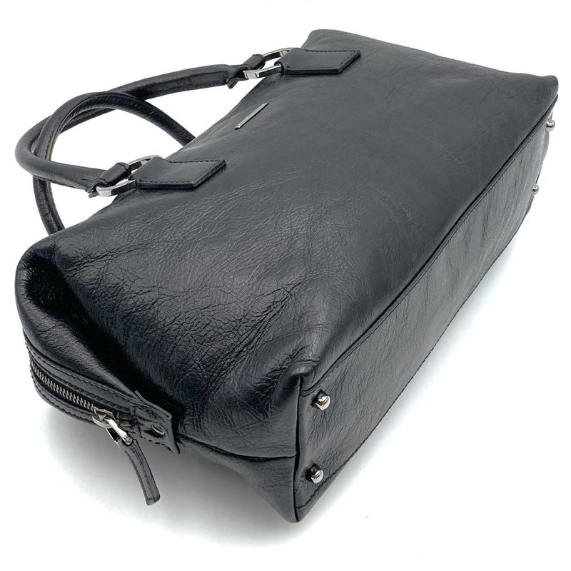 Gucci 113009 Handbag Mini Boston Leather Black Women Men Fashion