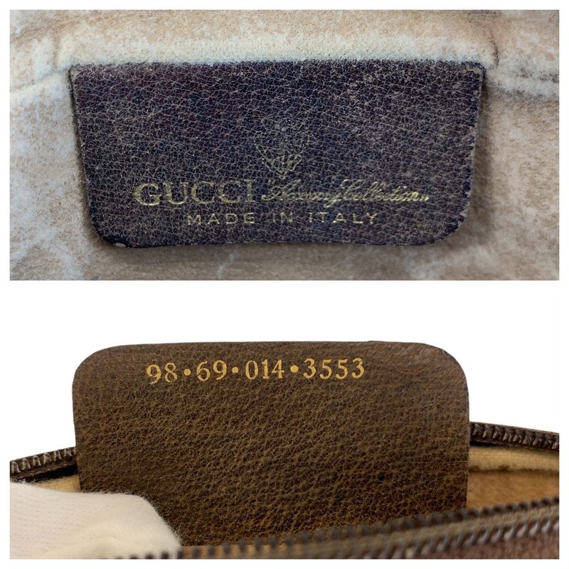 Gucci Vintage Sherry Line Old Gucci GG Supreme Canvas Clutch Bag Second Bag Men