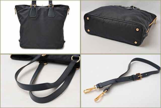 Prada Tote Bag Shoulder Bag Prada Nylon Blue 2-way With Strap