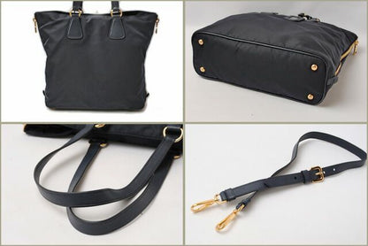 Prada Tote Bag Shoulder Bag Prada Nylon Blue 2-way With Strap