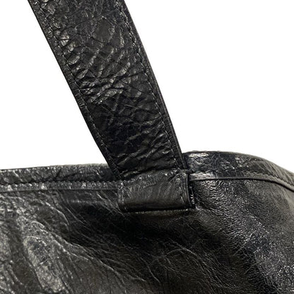 Balenciaga Tote Bag Shopper Garment Tote Bag 811607 Black Crinkled Lambskin