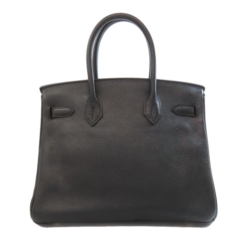 Hermes Birkin 30 Silver Hardware Handbag Togo Women