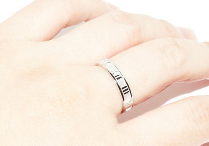 Tiffany & Co Ring 18K White Gold Atlas Narrow Ring Width 4mm (016in)
