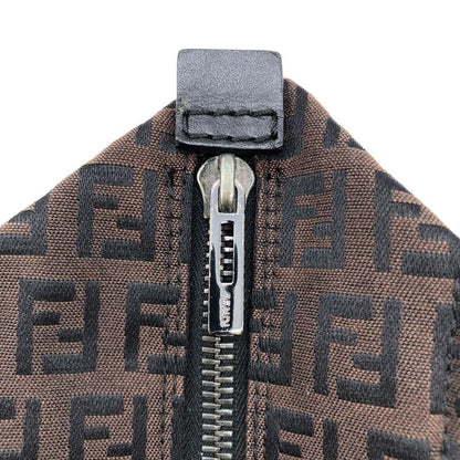 Fendi 2454 8n0000 Handbag Mini Bag Zucchino Canvas Leather Brown Women Men