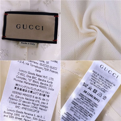 Gucci Jacket Stand Collar Wool Tweed Outerwear