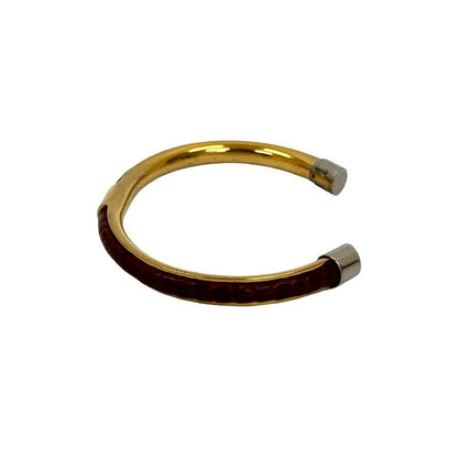 Gucci GG Logo Leather Bangle Bracelet Accessories Small